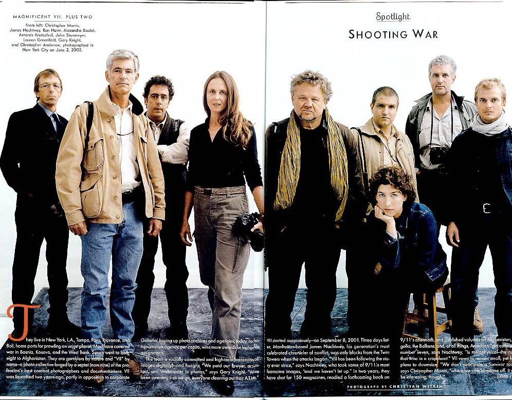  With VII for Vanity Fair. 2003 